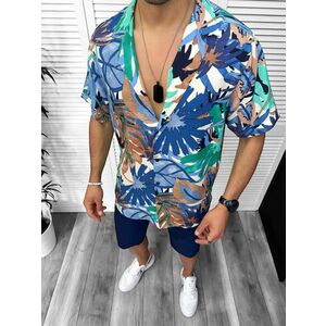 Compleu de vara camasa imprimeu + pantaloni 13060 imagine