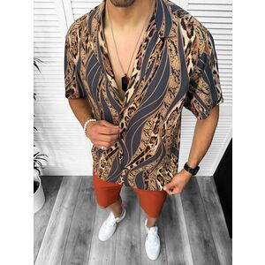 Compleu de vara camasa imprimeu + pantaloni 13063 imagine