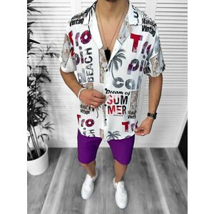 Compleu de vara camasa imprimeu + pantaloni 13064 imagine