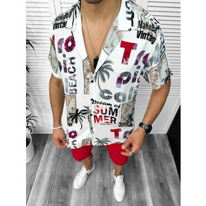 Compleu de vara camasa imprimeu + pantaloni 13065 imagine