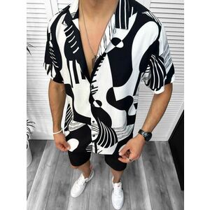 Compleu de vara camasa imprimeu + pantaloni 13070 imagine