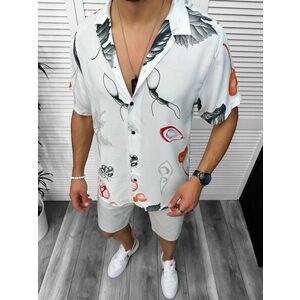 Compleu de vara camasa imprimeu + pantaloni 13078 imagine