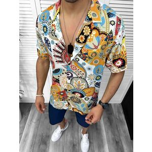 Camasa barbati de vara maneca scurta cu imprimeu 13083 imagine