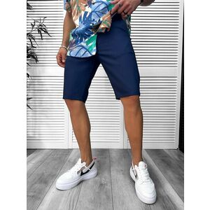 Pantaloni scurti casual bleumarin 13058 imagine