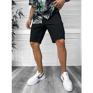 Pantaloni scurti casual negri 13058 imagine
