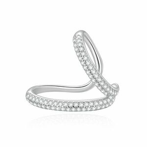 CERCEL din argint Studded Crystal Curve imagine