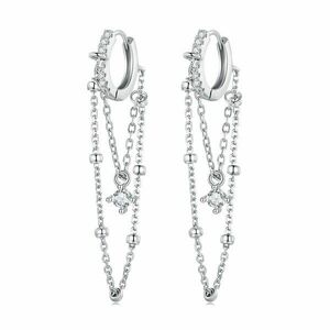 Cercei din argint Cristal Chains imagine