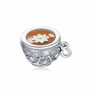 Talisman din argint Flower Tea imagine