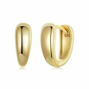 Cercei din argint Big Simple Gold imagine