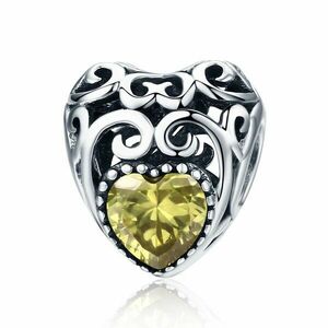 Talisman din argint Vintage Birthstone - Noiembrie imagine