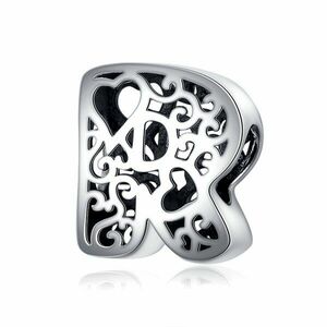 Talisman din argint In Love with Letter R imagine