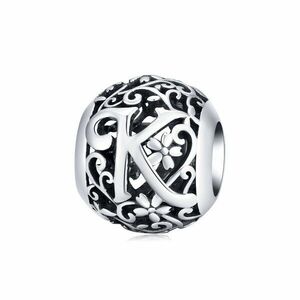 Talisman din argint Alphabet Letter K imagine