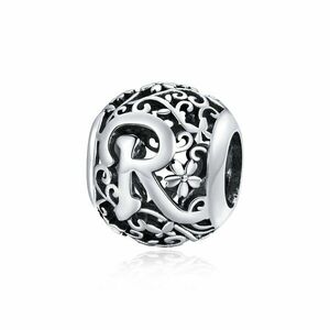 Talisman din argint Alphabet Letter R imagine