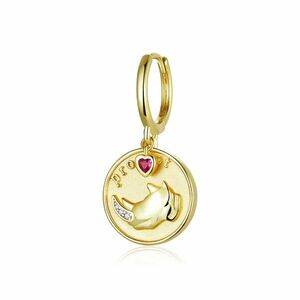 CERCEL din argint Golden Heart Coin imagine