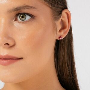 Cercei din argint Heartbeat Studs imagine
