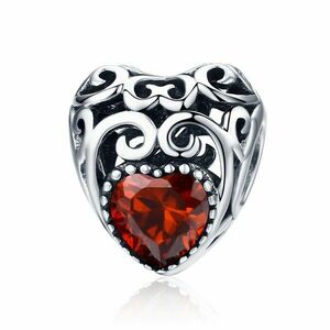 Talisman din argint Vintage Birthstone - Ianuarie imagine