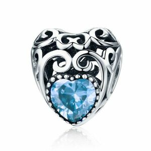 Talisman din argint Vintage Birthstone - Martie imagine