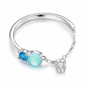 Inel din argint Blue Link imagine