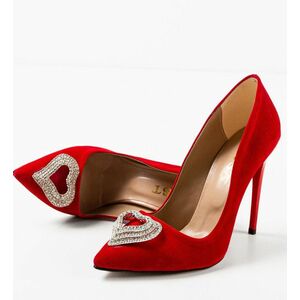 Pantofi cu toc Deltafor Rosii imagine