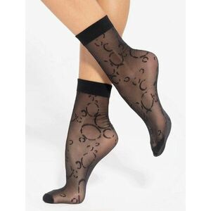 Sosete lycra negre cu model geometric Gatta Trendy WZ16 20 den imagine