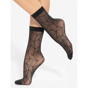 Sosete lycra negre cu model geometric Gatta Trendy WZ17 20 den imagine