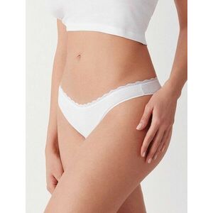 Set 3 perechi chiloti brazilieni bumbac cu talia joasa si dantela Cotonella GD292 0003 imagine