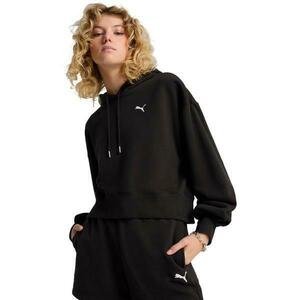 Hanorac femei Puma Wardrobe Ess Relaxed Cropped Hoodie Tr 62974601, M, Negru imagine