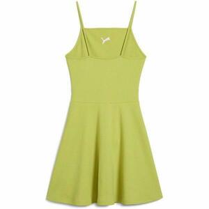 Rochie femei Puma Wardrobe Ess Ribbed Flared Short Dress P 63074335, S, Verde imagine