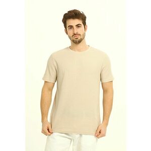 Red - Tricou texturat cu decolteu la baza gatului Kafes imagine