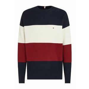 Pulover din bumbac cu model colorblock imagine