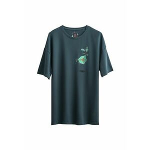Tricou unisex cu imprimeu grafic si maneci cazute imagine