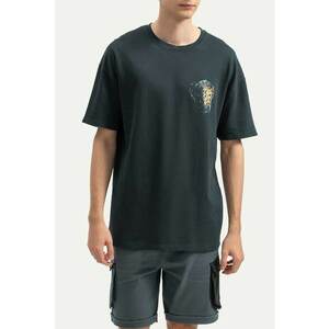 Tricou unisex cu imprimeu si maneci cazute imagine