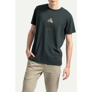 Tricou unisex cu imprimeu si decolteu la baza gatului imagine