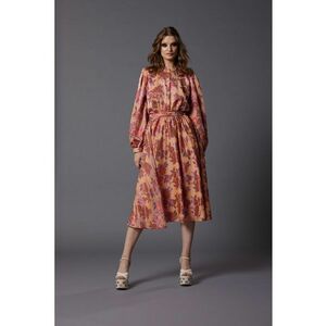 Rochie din amestec de matase cu maneci bufante Citrus imagine