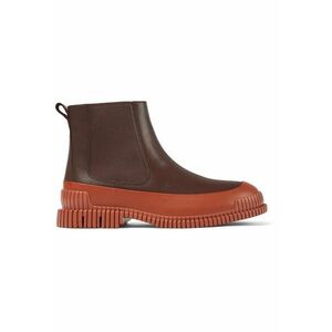 Ghete Chelsea din piele cu segmente textile Pix 1207 imagine