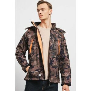 Geaca cu imprimeu camuflaj si gluga detasabila Techno imagine