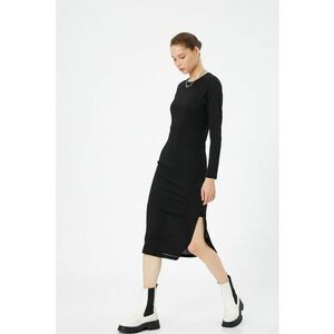 Rochie midi striata cu slit lateral imagine