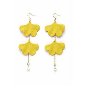 Cercei in forma de floare placati cu aur de 18K imagine
