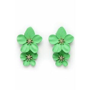 Cercei in forma de floare placati cu aur de 18K imagine