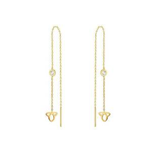 Cercei drop placati cu aur de 14K imagine