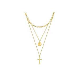Colier cu siraguri multiple placat cu aur de 14K 22491 imagine