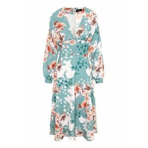 Rochie din amestec de viscoze cu imprimeu floral imagine