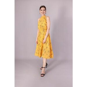 Rochie evazata cu model floral imagine
