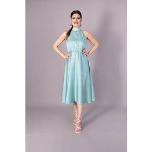 Rochie evazata cu decolteu halter imagine