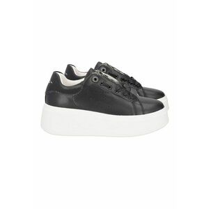 Pantofi sport flatform de piele cu insertii stralucitoare imagine