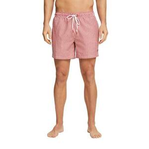 Pantaloni scurti de baie cu model in dungi si snur de ajustare in talie imagine