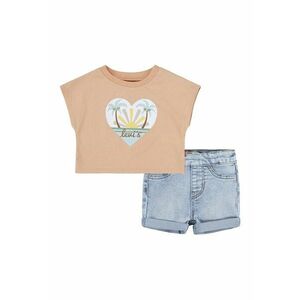 Set de tricou si pantaloni scurti de denim - 2 piese imagine
