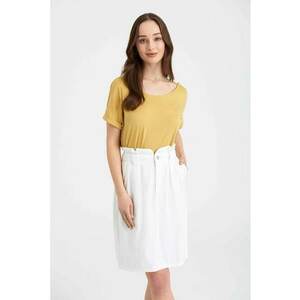 Tricou din amestec de modal cu maneci plisate imagine