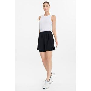 Pantaloni scurti cu talie inalta si model 2 in 1 imagine