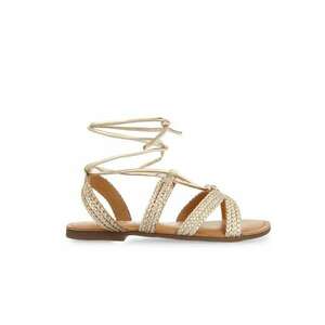 Sandale de piele cu aspect impletit Gladiator imagine